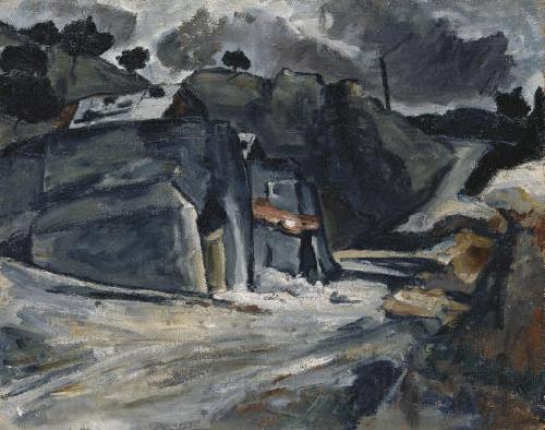 Paul Cezanne Paysage provencal, or Rochers a L'Estaque, or Masures sous la neige Spain oil painting art